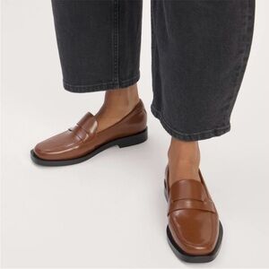 Everlane Leather Penny Loafers Rum